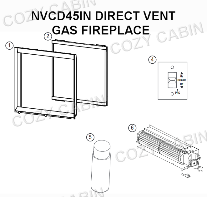 Envy CD Direct Vent Gas Fireplace (NVCD45IN) #NVCD45IN